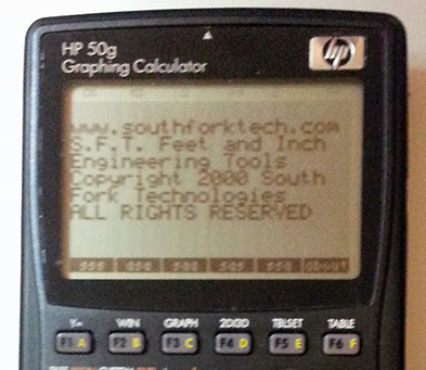 SFT49 on HP50g Calculator